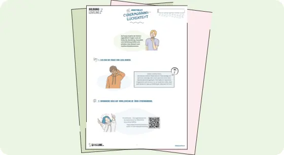 Illustration: Cybermobbing – Lückentext – Arbeitsblatt
