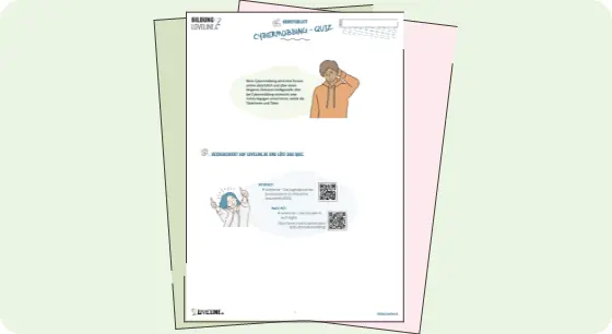 Illustration: Cybermobbing – Quiz – Arbeitsblatt