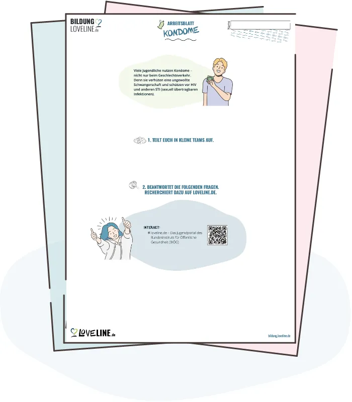 Illustration: Ansicht Arbeitsblatt "Kondome"