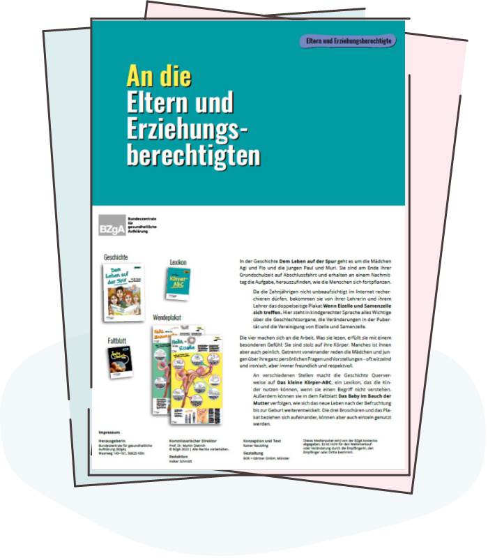 Illustration: Titelbild Material An die Eltern