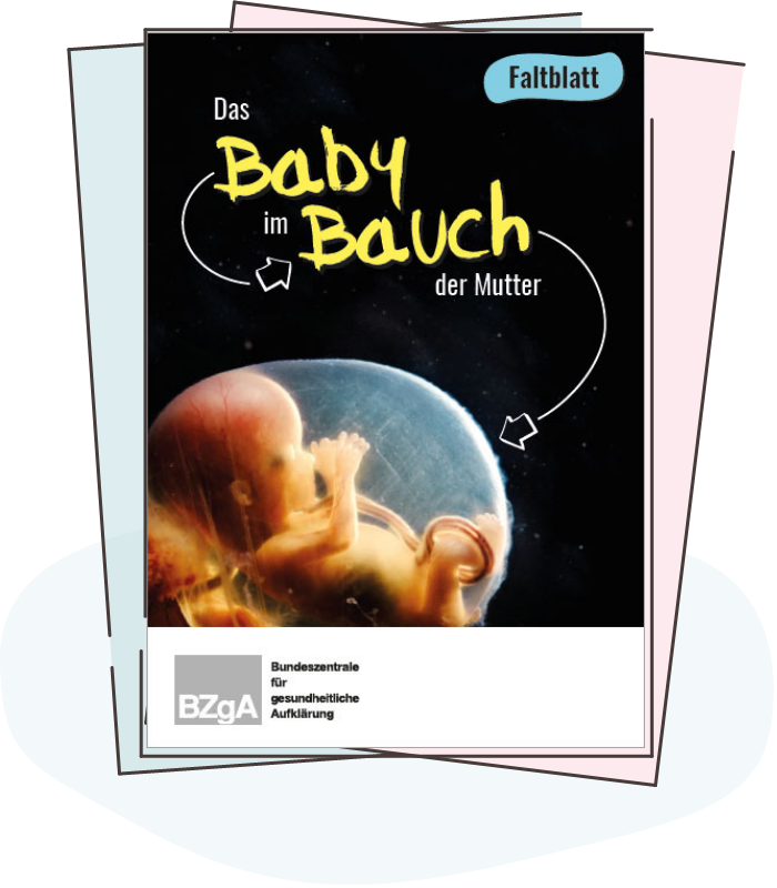 Illustration: Titelbild Material Das Baby im Bauch der Mutter