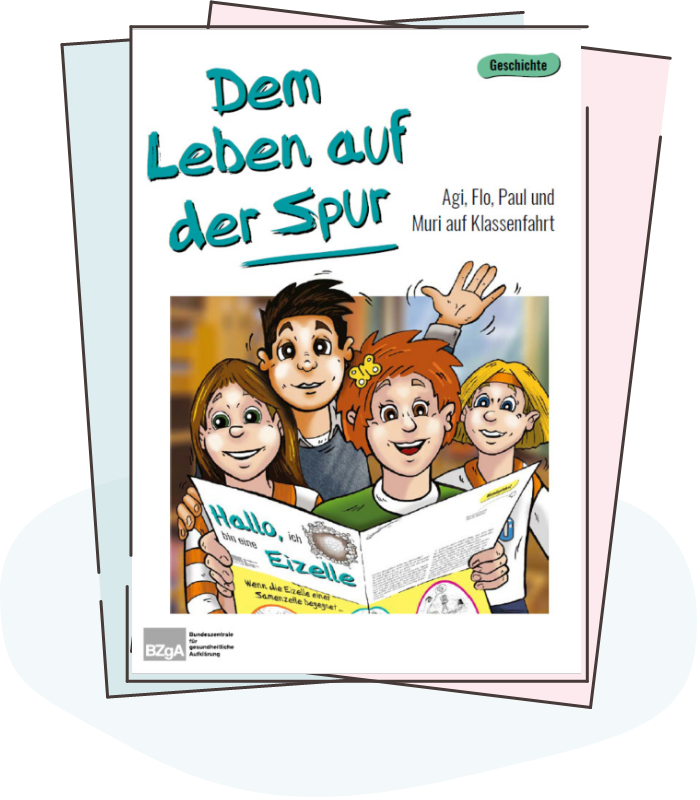 Illustration: Titelbild Material Geschichte: Dem Leben auf der Spur