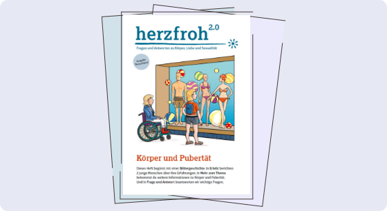 Illustration: Titelbild Material herzfroh 2.0 – Körper und Pubertät