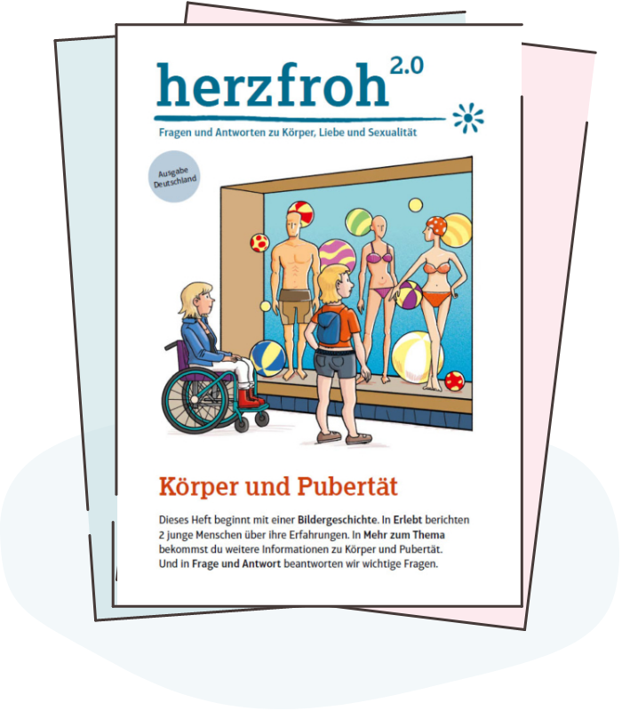 Illustration: Titelbild Material herzfroh 2.0 – Körper und Pubertät