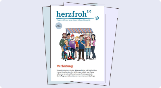 Illustration: Titelbild Material herzfroh 2.0 – Verhütung