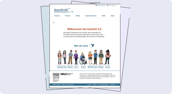 Illustration: Titelbild Material herzfroh 2.0 – Website