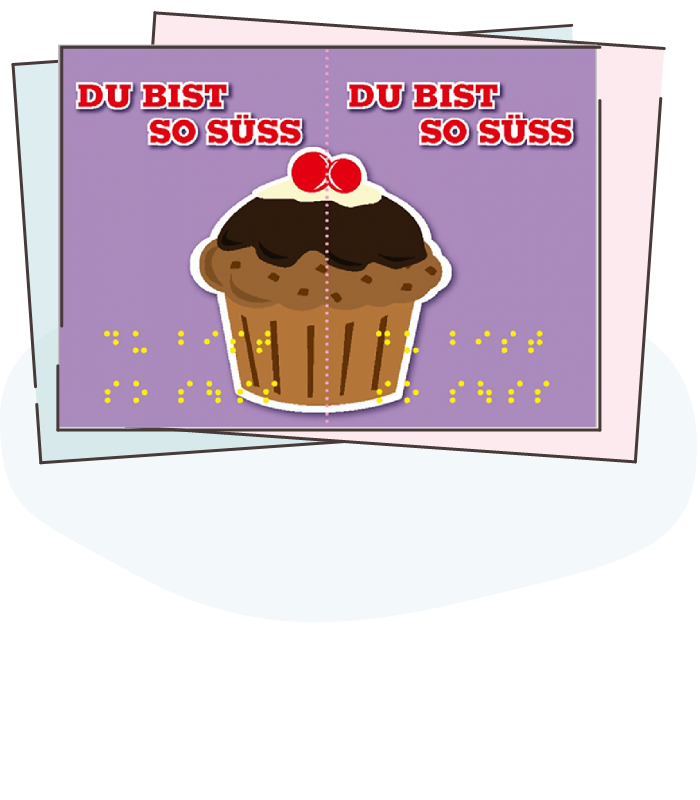 Illustration: Titelbild Material Postkarte Muffin