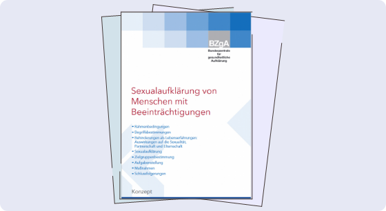 Illustration: Titelbild Material Sexualaufklärung für Menschen mit Beeinträchtigung