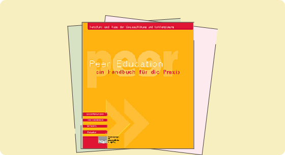 Illustration: Titelbild Material Peer education Handbuch Praxis