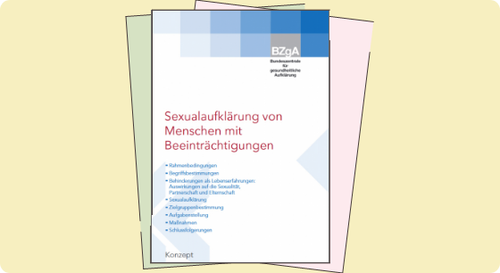 Illustration: Titelbild Material Sexualaufklärung Menschen Beeinträchtigungen